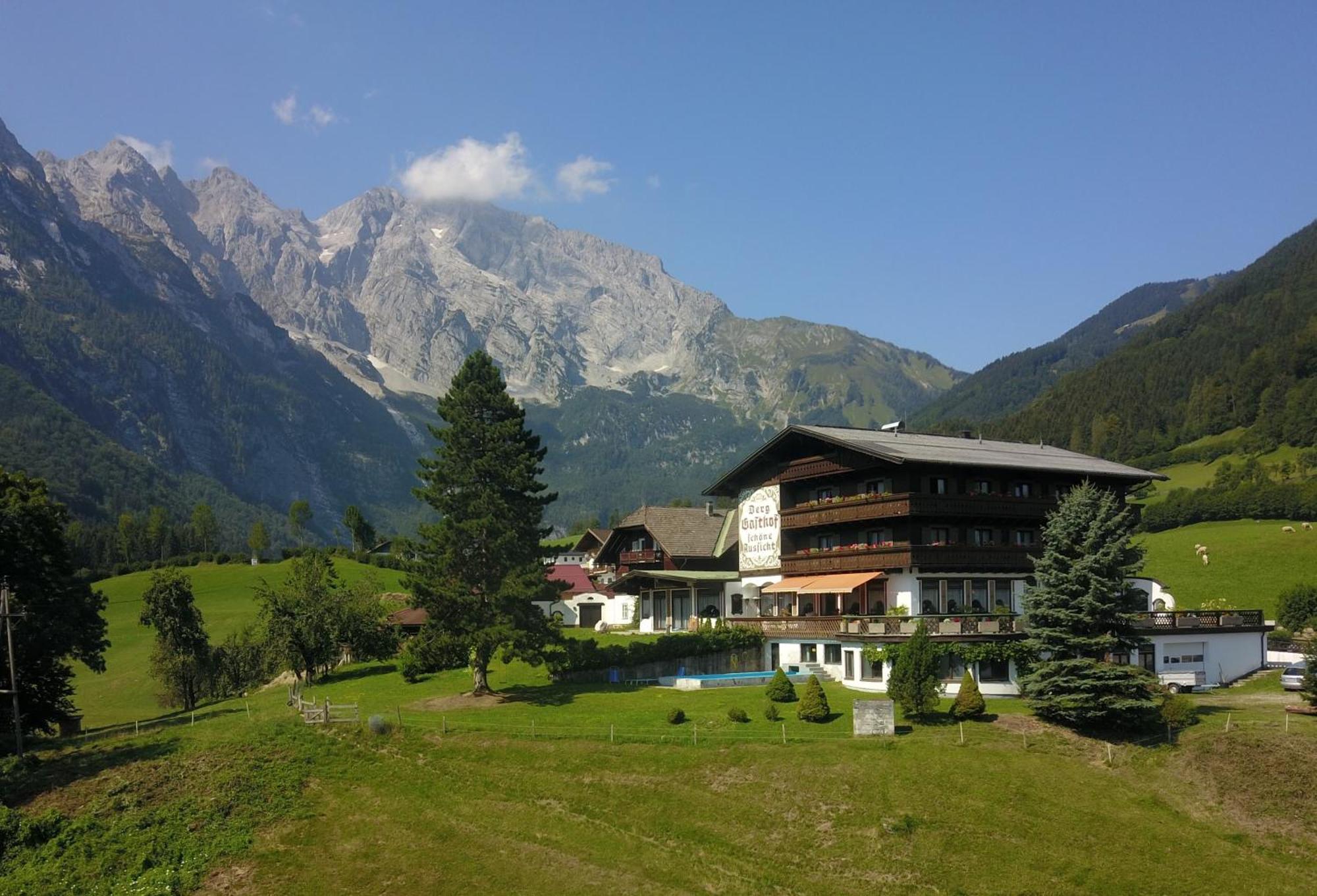 Pension Schoene Aussicht Kuchl Buitenkant foto